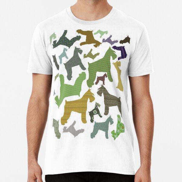 

schnauzer pattern *black* S to 5XL Made in the AU/USA T-Shirt XL