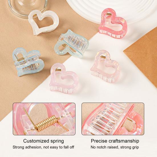 Hair Claw Anti-slip Teeth Hollow Heart Design Hair Clip Medium Size Back Head Shark Hair Claw Strong Grip Hair Accessory