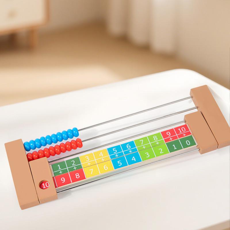 Montessori Counting Abacus for Kindergarten & First Grade: Math Manipulatives for Addition & Subtraction
