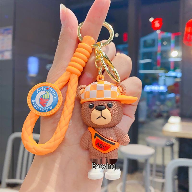 Creative Sporty Bear Keychain - Cute Cartoon Backpack Pendant