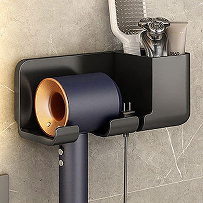 1Pcs Wall Mounted Hair Dryer Rack For Bathroom Hair Dryer Hanger Hair Dryer Storage Rack Home Organizer Bathroom Accessories