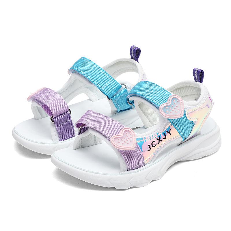 Girl Sandals 2025New Simple Soft Bottom Versatile Children's Shoes for Casual Sport Summer Beach Outdoor Girls Sandals Shoes