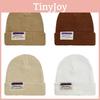 Knitted Winter Hat Men Women Solid Color Letter Breathable Outdoor Travel Cap