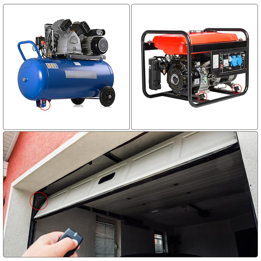 uxcell M5 Thread Rubber Mount Vibration Isolator Studded Cylindrical Shock Absorber 15x15mm 4pcs