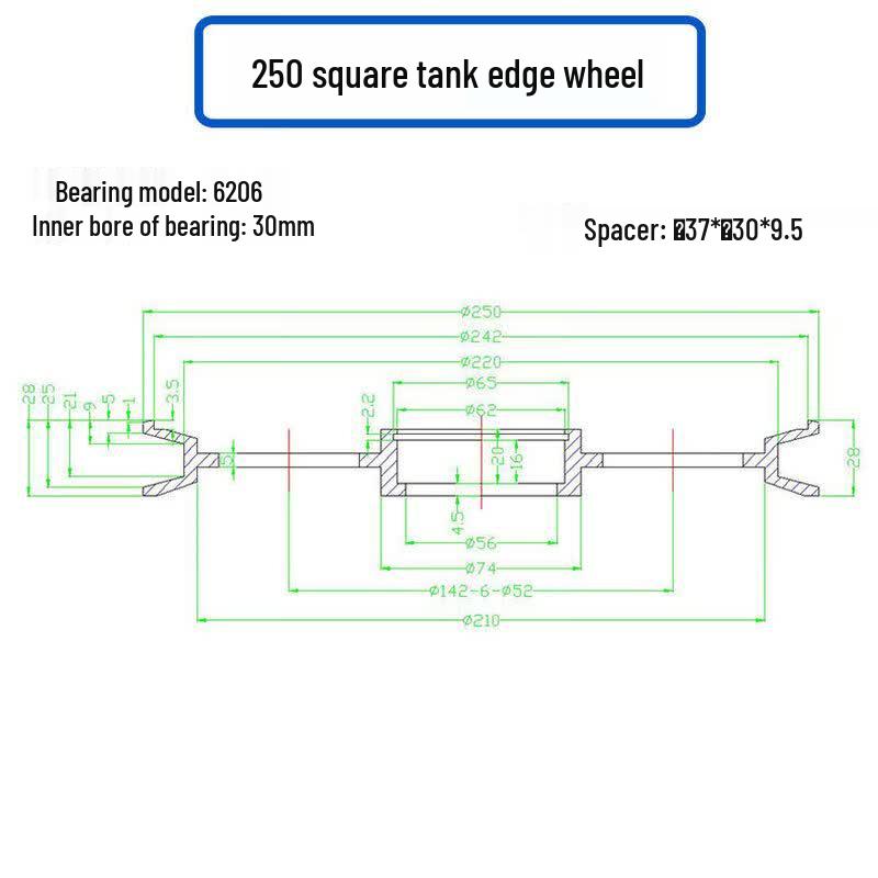 Aokewen 250 Flat Groove Extruder Guide Wheel