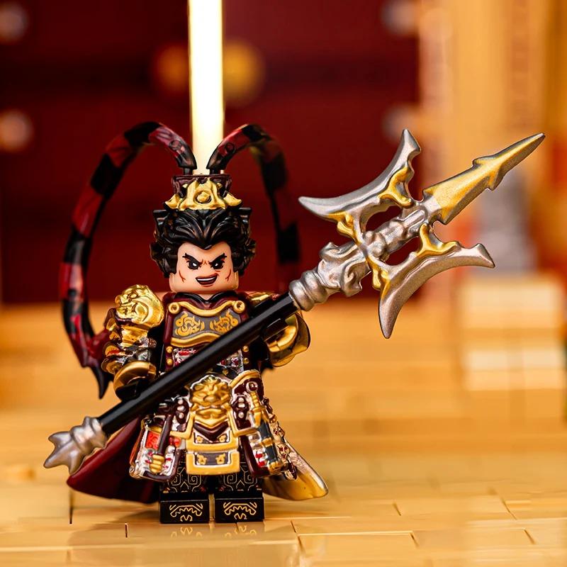 Building Block Man Figurine Three Kingdoms Zhuge Liang Armor Version Lu Bu Children's Assembly Toy Boy Holiday Gift Collection