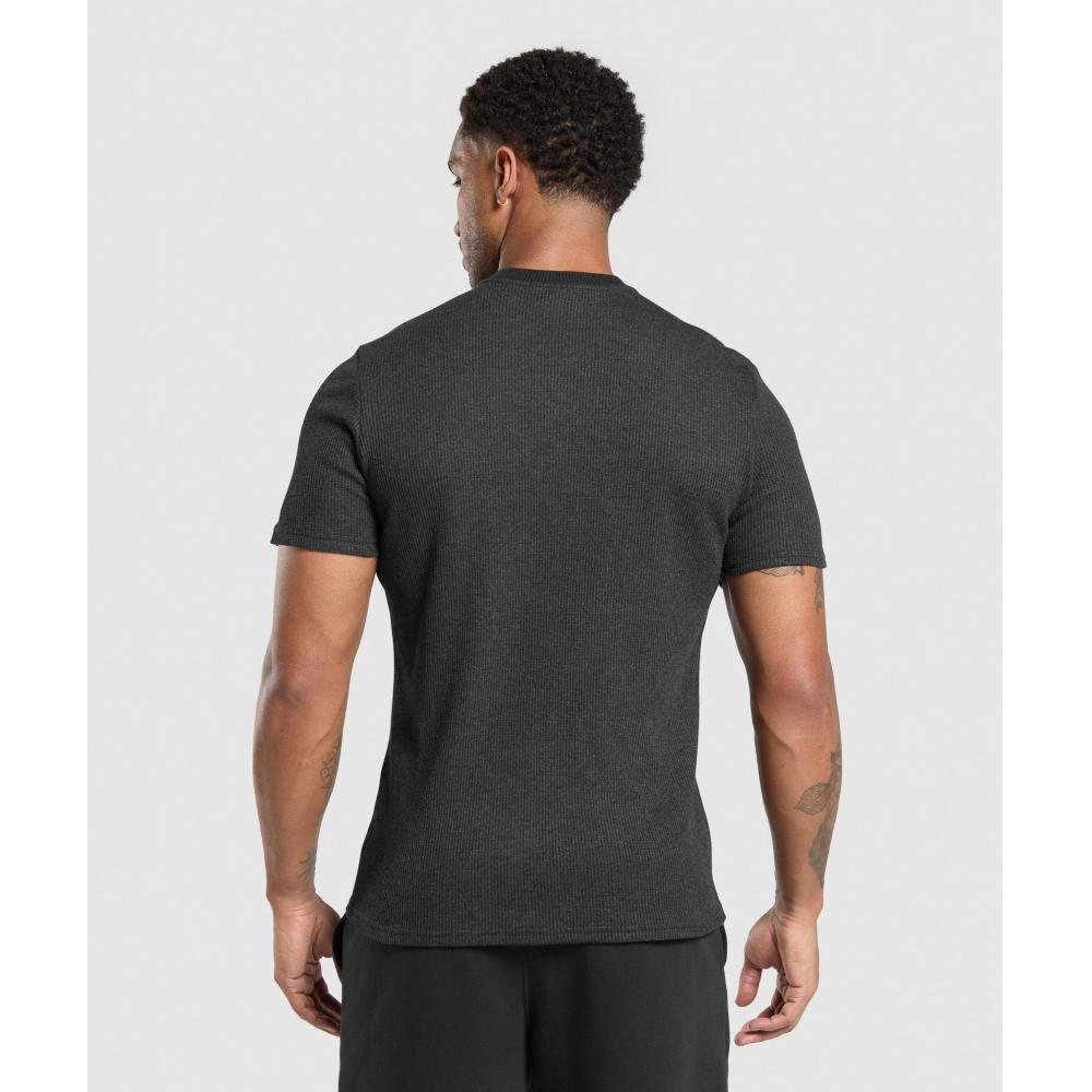 Gymshark Waffle T shirT Black A1b9m Bc8x