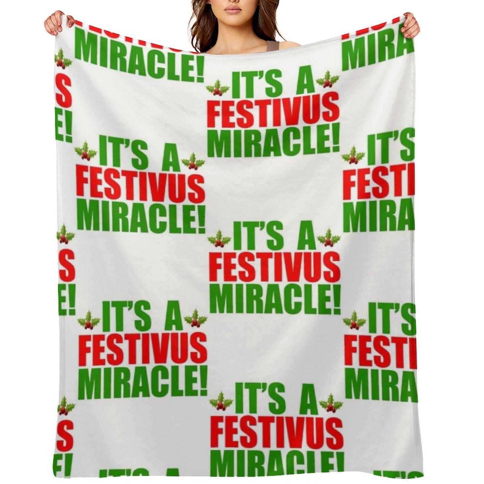 Its a Festivus Miracle Throw Blanket For Decorative Sofa cosplay anime Decorative Beds Beautifuls Blankets 30x40in