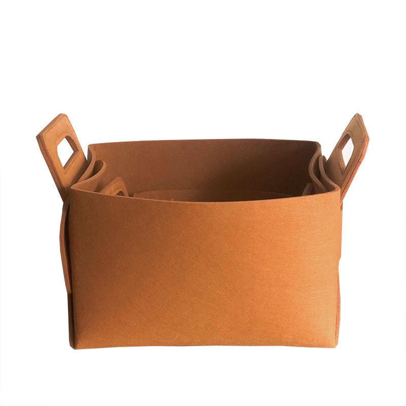 Felt Storage Basket with Handle - Multipurpose Organizer for Toys, Laundry, and Sundries with Custom Logo