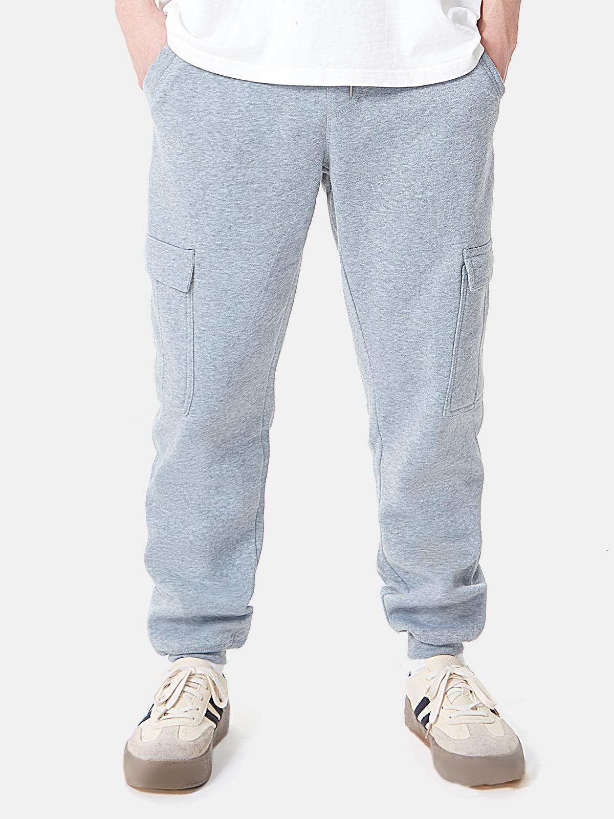 Rose Beauty A свободные повседневные флисовые спортивные брюки S серого дэви — фото 4