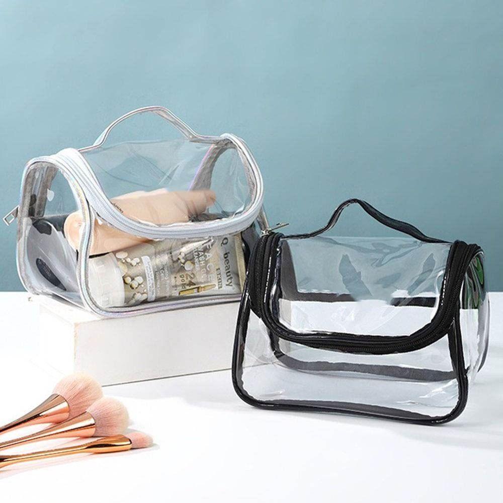 PVC Clear MakeUp Bag Waterproof Toiletry Wash Storage Organizer PVC Cosmetic Bag Bath Wash