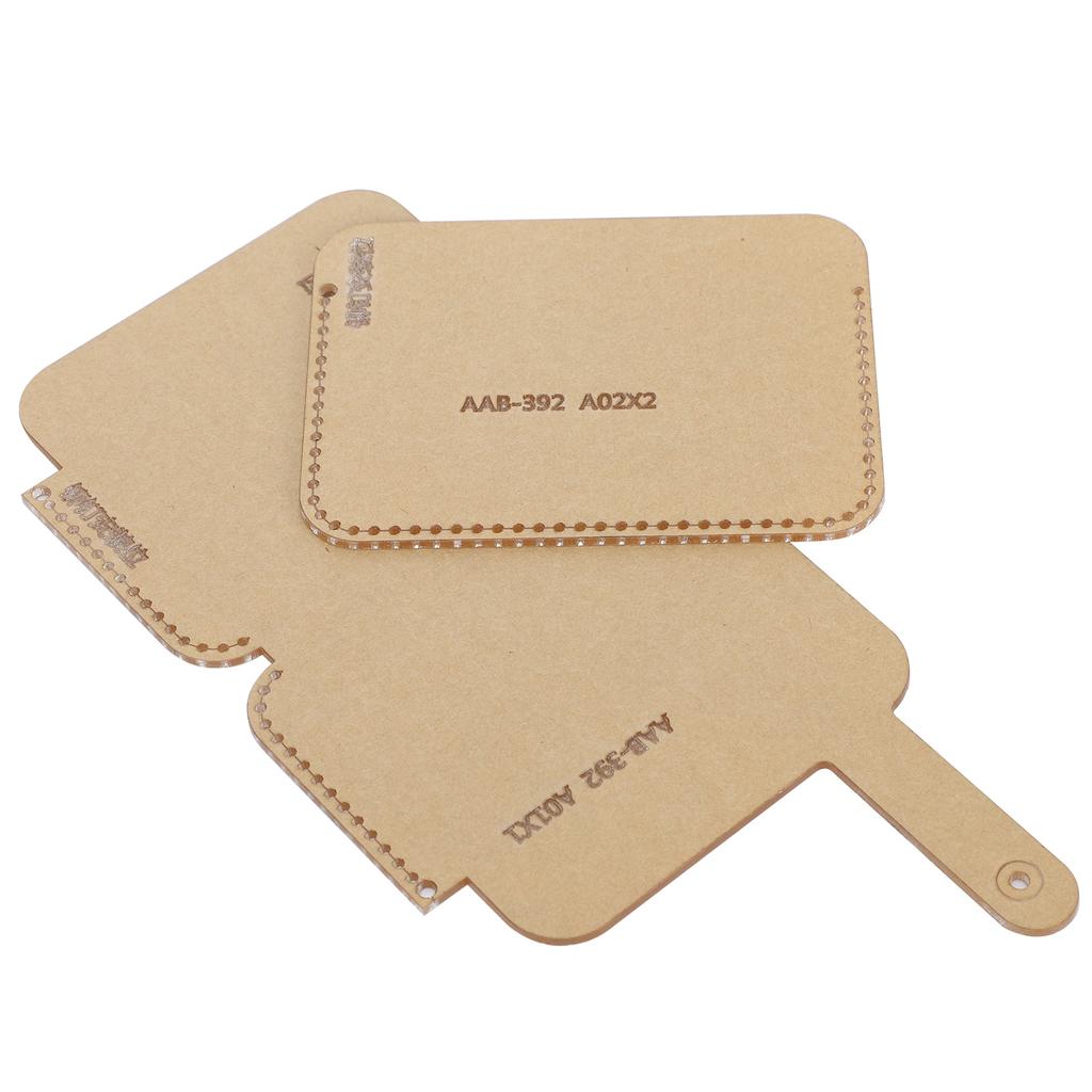 2Pcs Clear Acrylic Template Card Package Transparent HandMade Craft DIY Leather Tool AAB 392