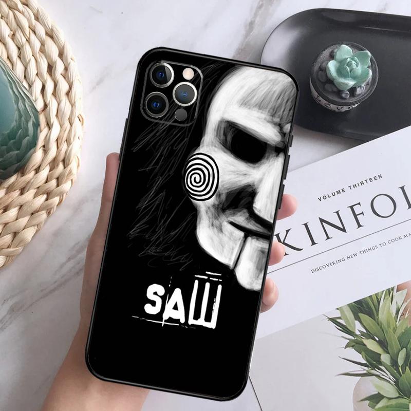 Jigsaw Saw Horror Phone Case For iPhone 15 14 13 12 11 16 Pro Max Plus Mini 7 8 X XS Max XR Back Cover Shell