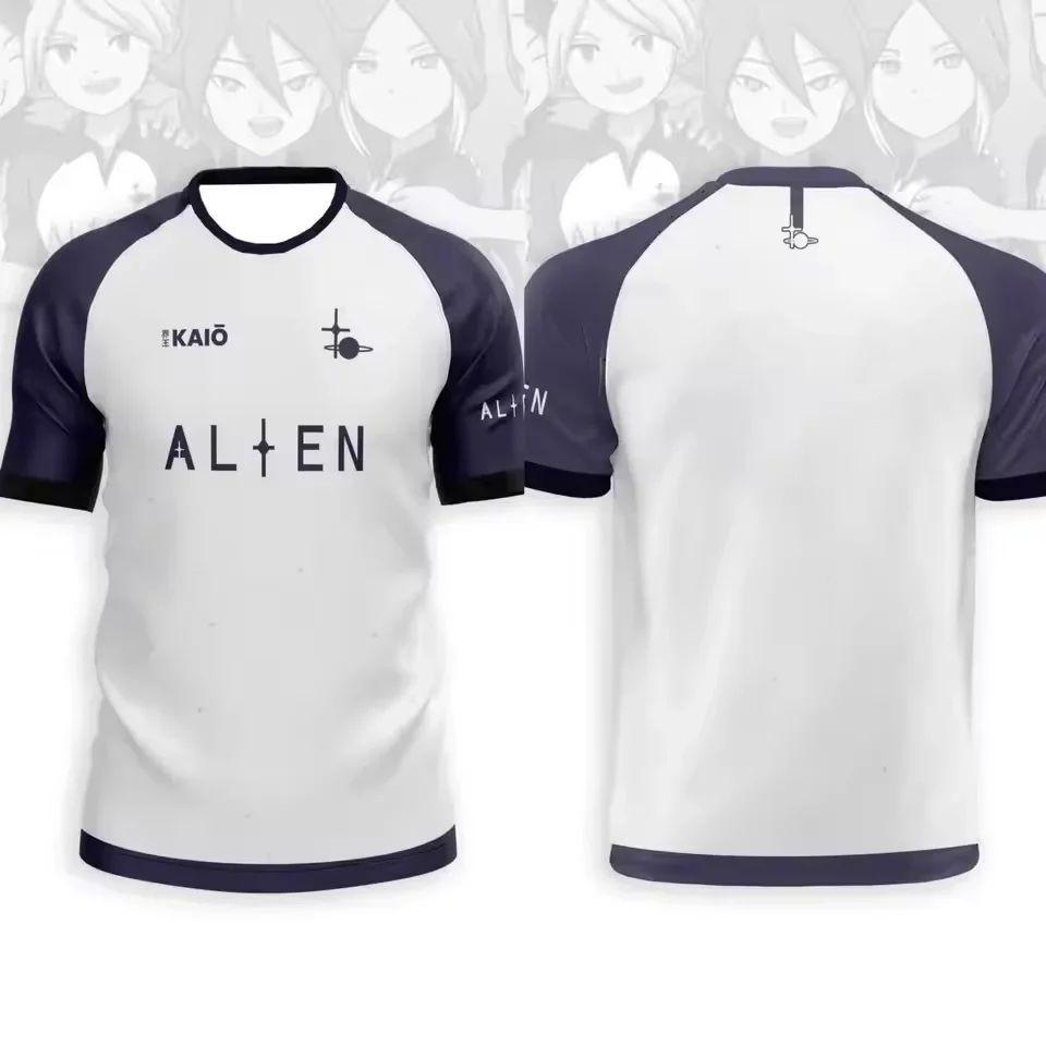 Men's Soccer T-shirt, Japanese Anime Inagi Eleven Collaboration Short-Sleeve T-shirt, Summer Comfortable Sports T-shirt for Kids and Men
