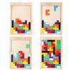 Kids' Wooden Tetris Shape Matching Puzzle Blocks for Early Learning