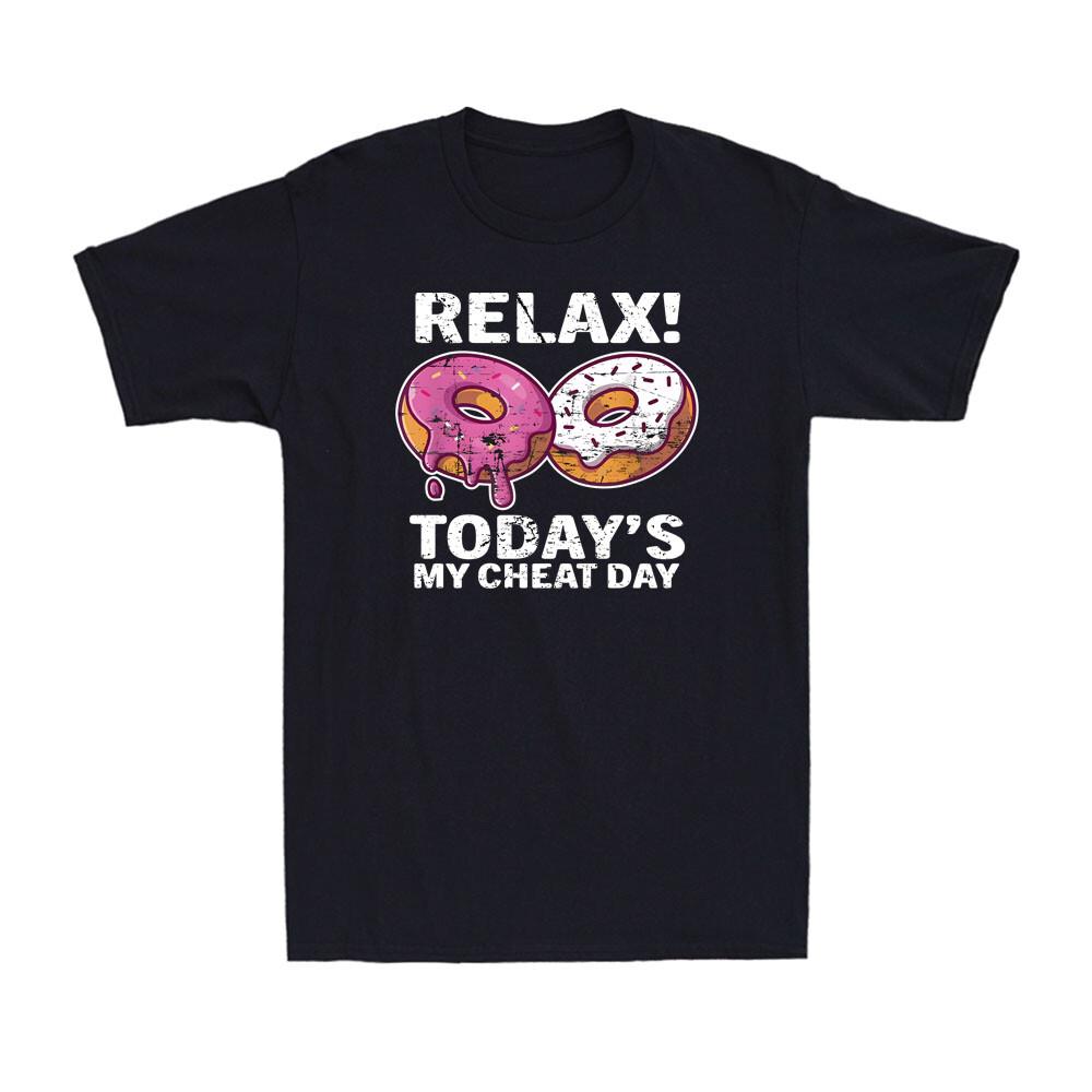 Relax Today s My Cheat Day Bodybuilding Food Diet Donut Workout Men s T-Shirt S разноцветный