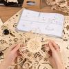 Robotime ROKR 3D Holzpuzzle Eulen-Uhr Modellbausatz Spielzeug für Kinder Jungen LK503