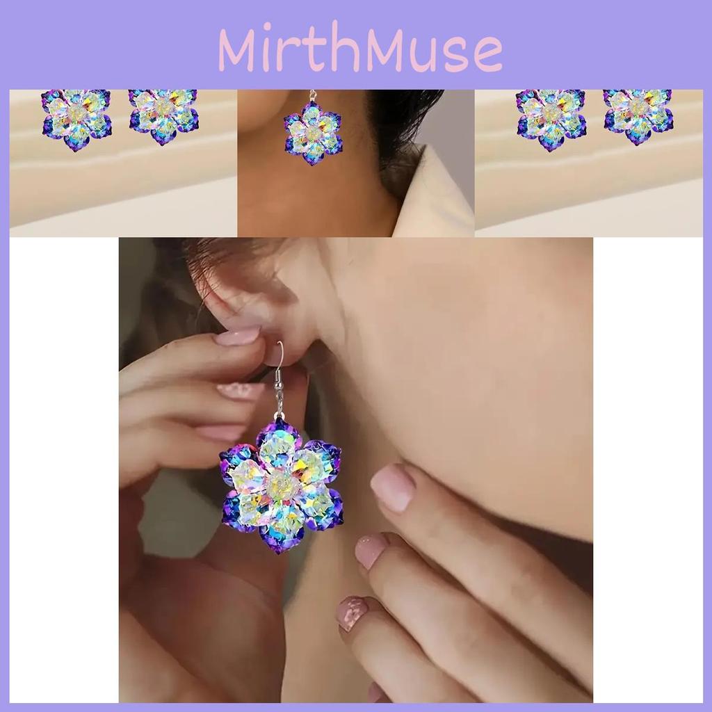 Stunning Vintage Style Acrylic Earrings With Eye-catching Icicle Flower Design Perfect For Seasonal Fashion