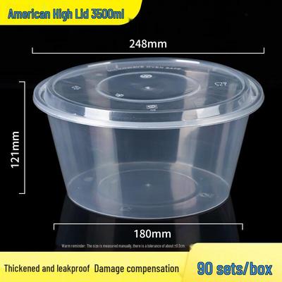 Ronghe Disposable Round Plastic Food Containers with High Lids