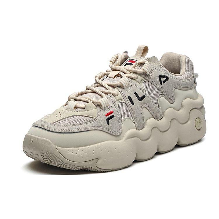 Fila Panini Fashion Casual Sports Versatile Shock Absorbing Non-Slip Durable Low-Top Retro Basketball Shoes Men Sneaker Brown F12M141223FOC