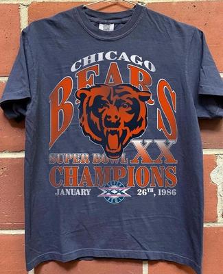 Vintage Chicago Bears NFL Football Logo Short Sleeve Navy Color Shirt Reprint Unisex T-Shirt