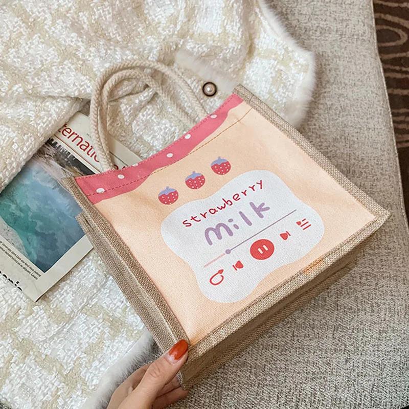 Ręcznie Malowana Płócienna Torba Piknikowa Damska Torebka Jesień i Zima Dla Kobiet Płócienna Torba Tote Modny Styl Listonoszka Mała Torba