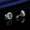 Emerald Zircon Gemstone Drop Earrings for Women