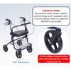 Walking Aid With Seat Basket And Wheels New Foldable Elderly Rollator Red / Blue Auxiliary Travel Shopping Elderly Walker