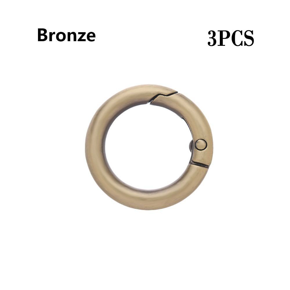 

Hooks Plated Gate Bag Belt Buckle Carabiner Purses Handbags Spring O-Ring Buckles Snap Clasp Clip Bronze-O-ring