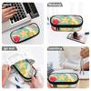 Pencil Pouch Large Capacity 300D Polyester Secure Zipper Closure with Main Compartment Mesh Pocket and Pen Slots for Boys Girls