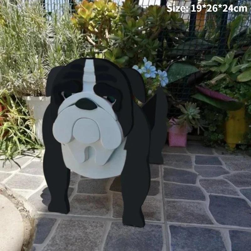Nowa Doniczka Ogrodowa Pies Sadzarka Sznaucer Buldog Pudel Corgi Yorkshire Doniczki Ogrodowe DIY Sadzarka z PCV Kreskówka Dekoracja Domu