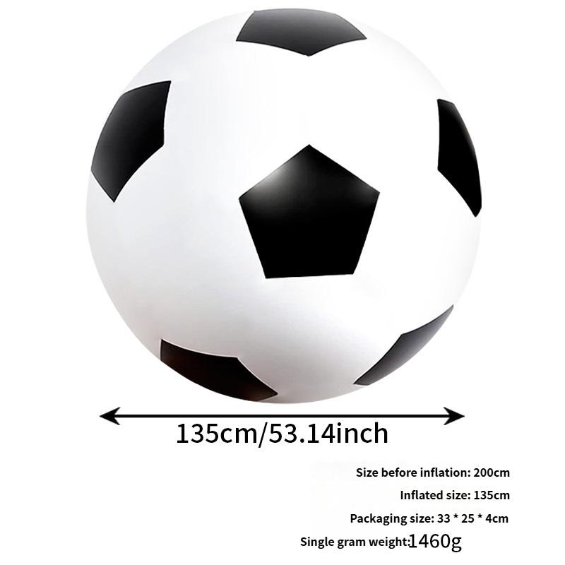 

Надувной большой футбольный мяч для веселья на пляже и в школе 135cm белый