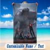Beach Towel Custom Name Text, Quick Dry Large Towel For Beach HomeDead by Daylight