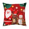 Classic Simple Christmas Series Cushion Pillow Cover Fashion Santa Claus Christmas Tree Pattern Pillowcase Home Sofa Decoration
