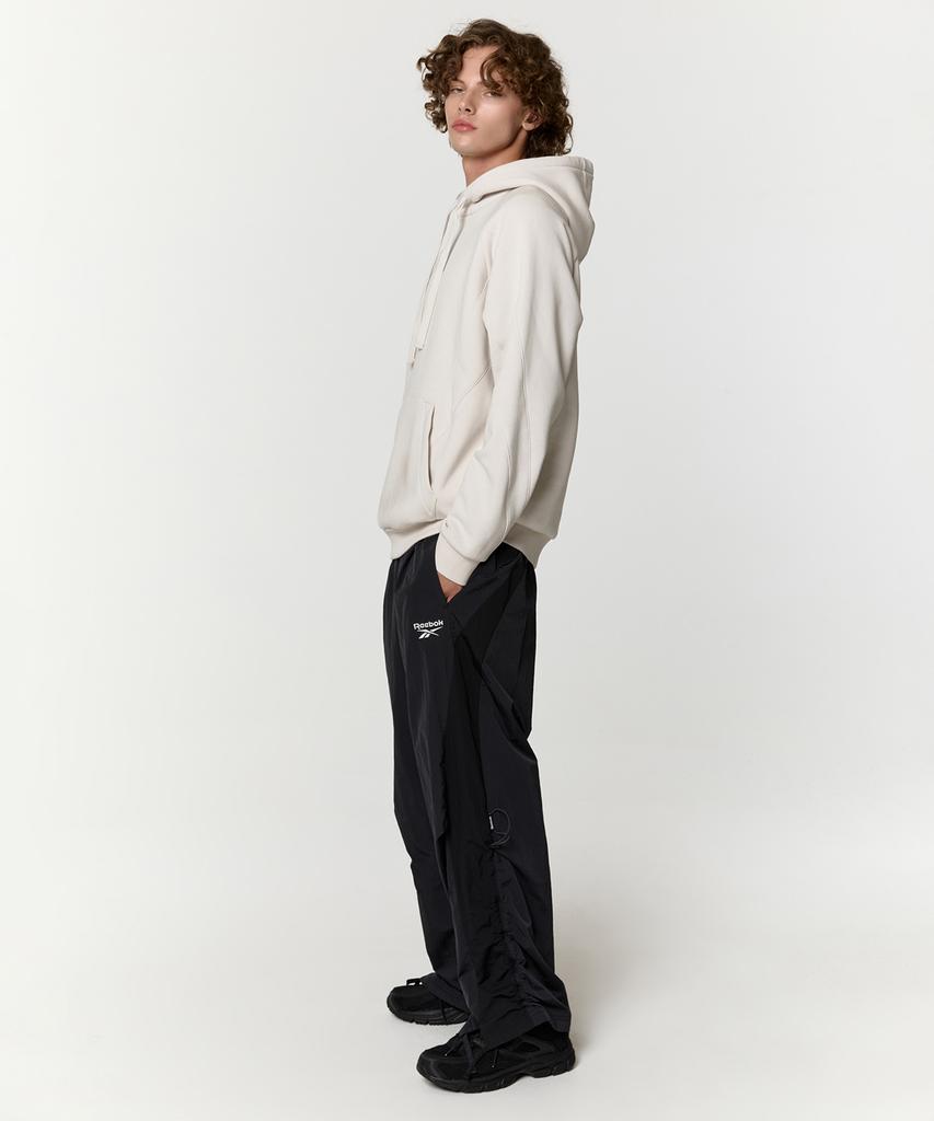 Paneld Fleece Hoodie - Beige