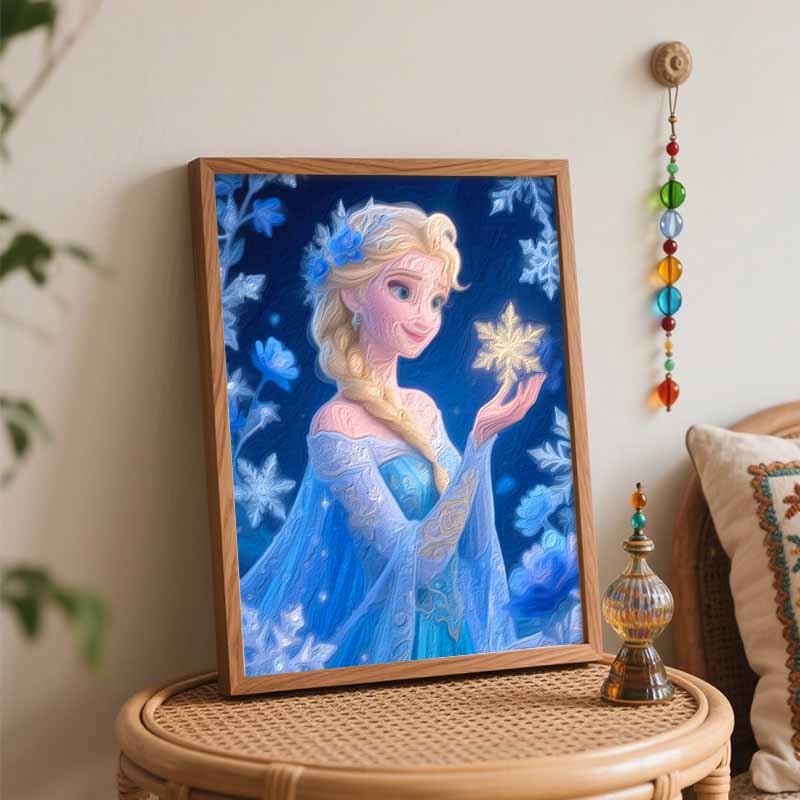 Disney Ice Princess Painting by Numbers Hand Filled Drawing Art Kit Home Decor