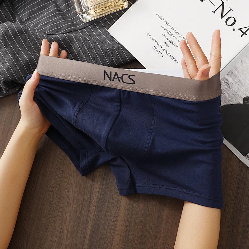 New Men's Underwear, Cotton Boxer Shorts, Mid-waist Solid Color Men's Underwear, Men's Boxer Shorts