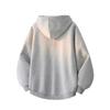 Men's Light Gray Oversized Zip-Up Hoodie, Casual Full-Zip Sweatshirt with Hood, Streetwear Style for Daily Wear
