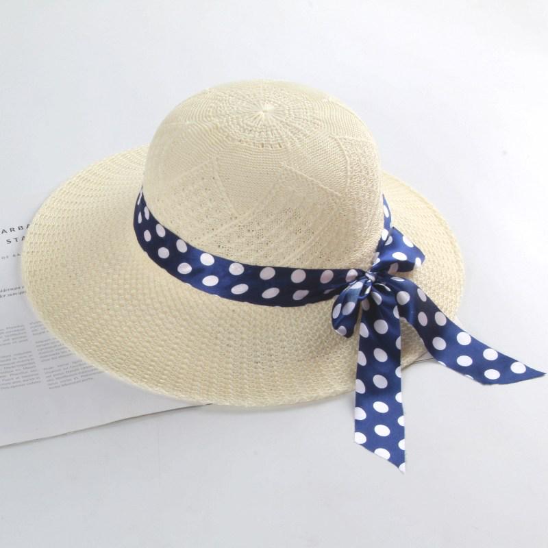 Women's Versatile Sun Protection Straw Hat, Summer 2026 Fashion, Wide Brim for Outdoor and Street Wear