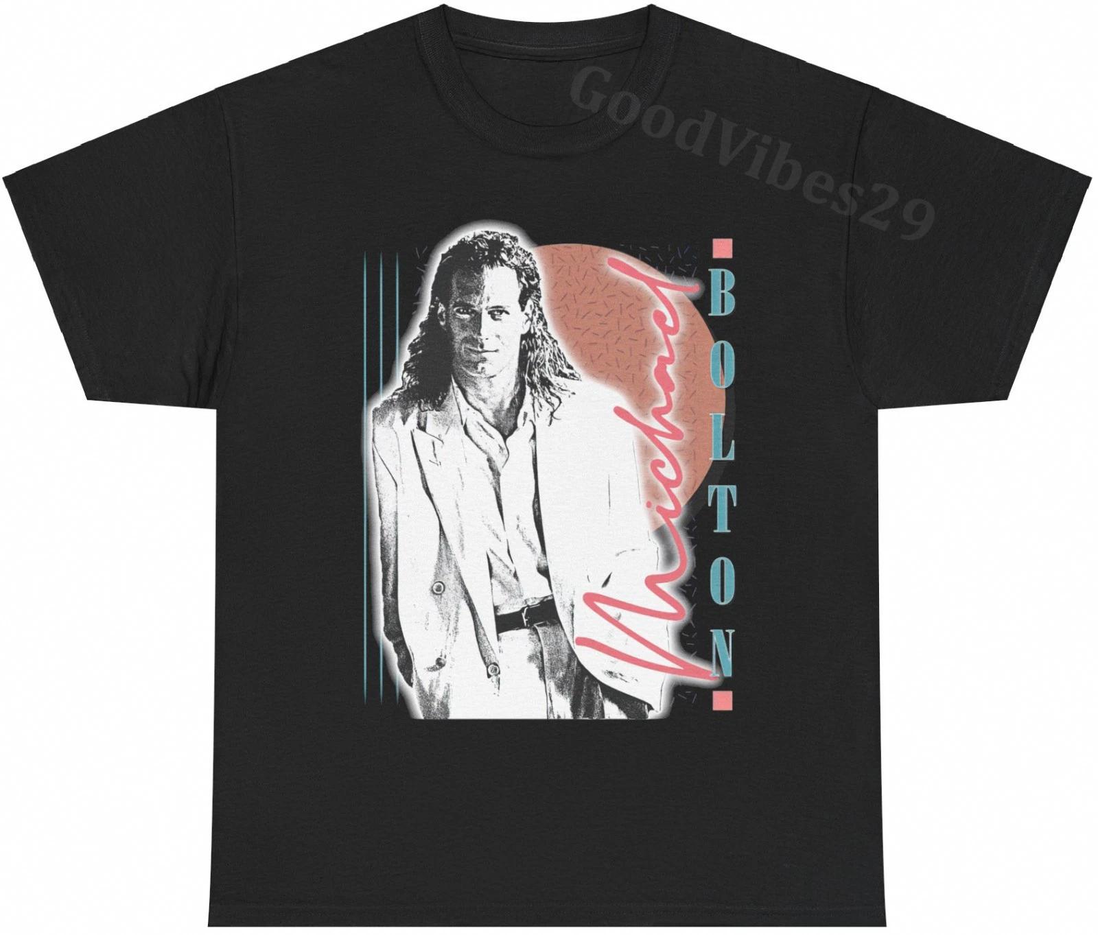 Michael Bolton Vintage Rock Music Band Retro Gift T-Shirt S-5XL Men Women Unisex L
