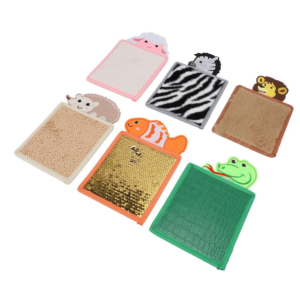 6pcs Kids Small Sensory Mat Various Textures Wrapped Edges Washable Multifuntional Autism Sensory To
