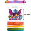 Blox Fruits Birthday Party Decor Game Box Set Paper Craft Printing Size Blox Fruits Set A 1 Flag 16 Balloons Blue 4 Orange 4 Purple 4 Magenta) 1