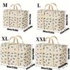 Large Capacity Storage Bag for Clothes Featuring A Cute Dog Pattern, Foldable To Save Space, Suitable for Organizing Luggage During Travel or Moving