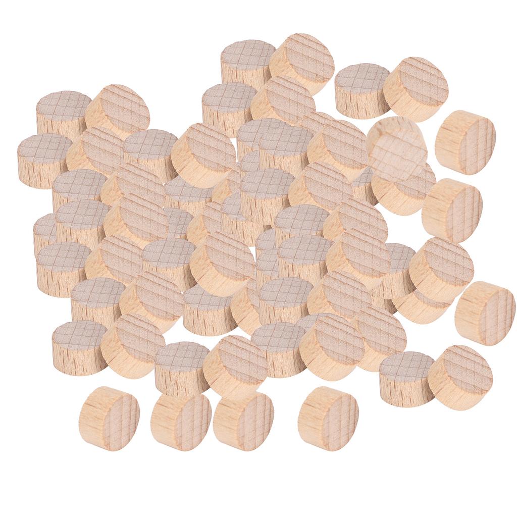 Beech Unfinished Wood Slice DIY Crafts Round Wood Discs Chip Accessory 100pcs x 3 Bags