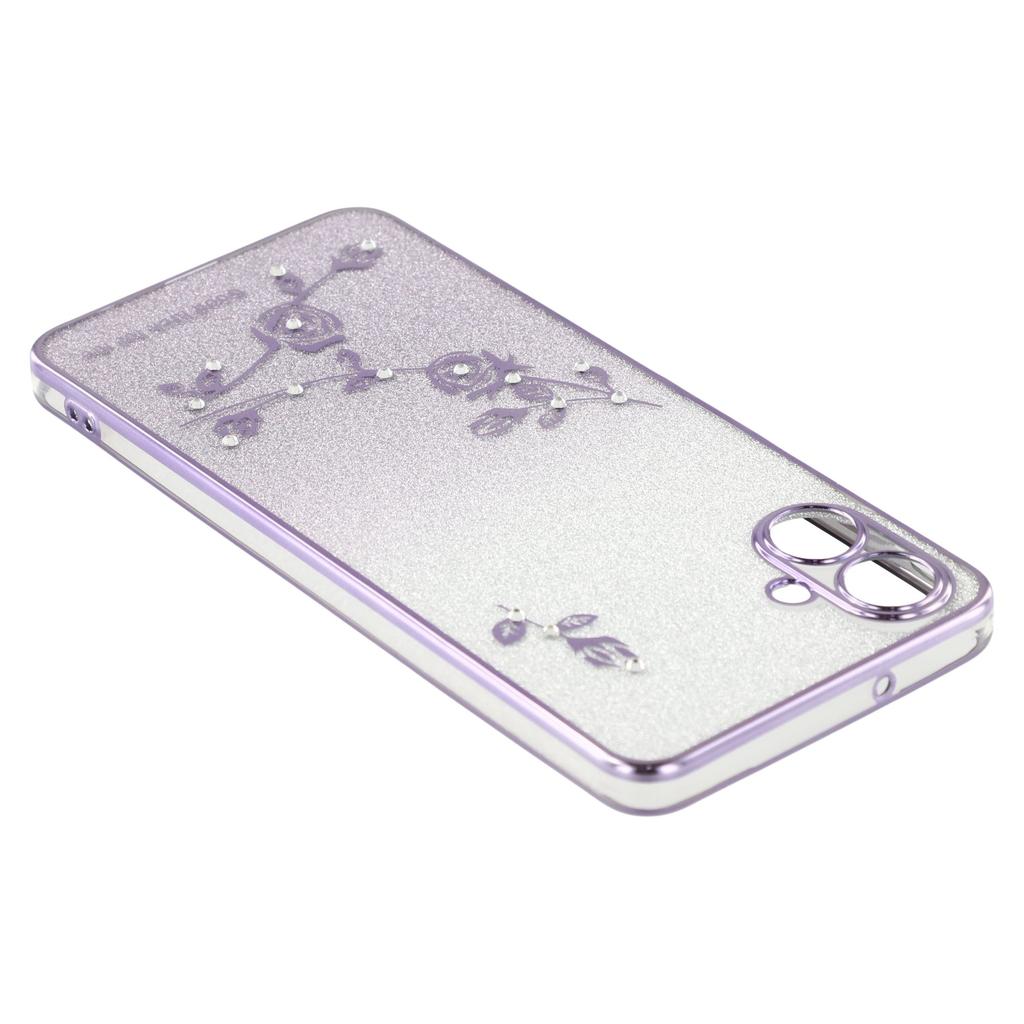 KADEM Etui do Samsung Galaxy A06 4G Wzór kwiatowy TPU Gradientowe Pokrowiec na telefon z smyczami