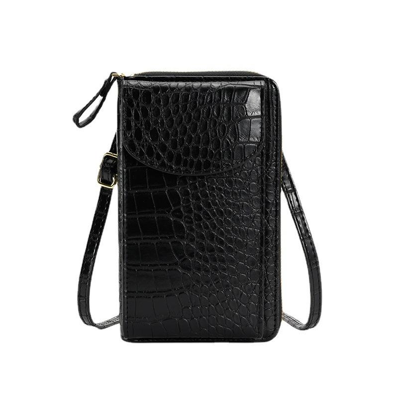 New Vertical Mobile Phone Bag, Women's Vertical Leather Small Square Bag, Fashionable Shoulder Messenger Commuter Bag