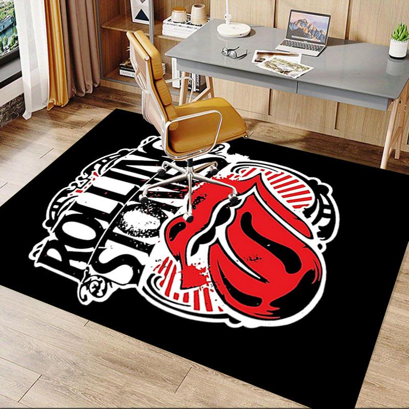 1pc ROLLING STONES Carpet Anti Slip Polyester Floor Mat for office.Bedroom