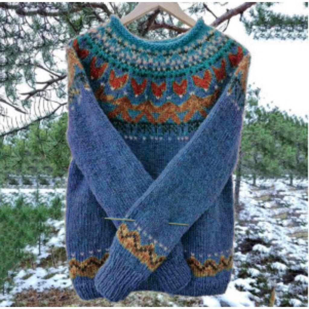 Pull, Femme, Col Rond, Bloc de Couleurs, Coupe Ample, Pull-over, Pull Tricoté, Chaud, Haut Décontracté