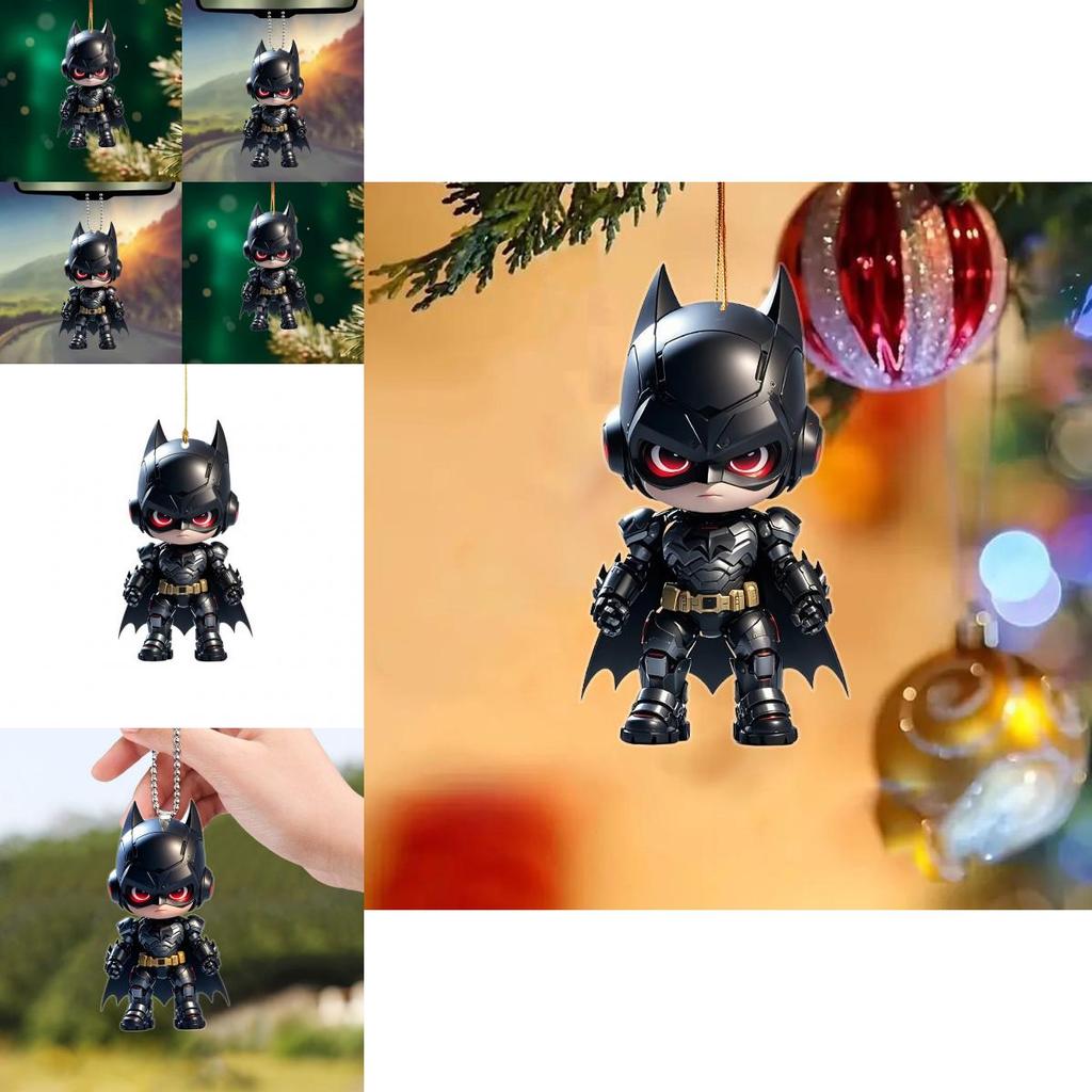 Süßer Cartoon-Batman-Muster-Acryl-Anhänger für die Innendekoration von Fahrzeugen