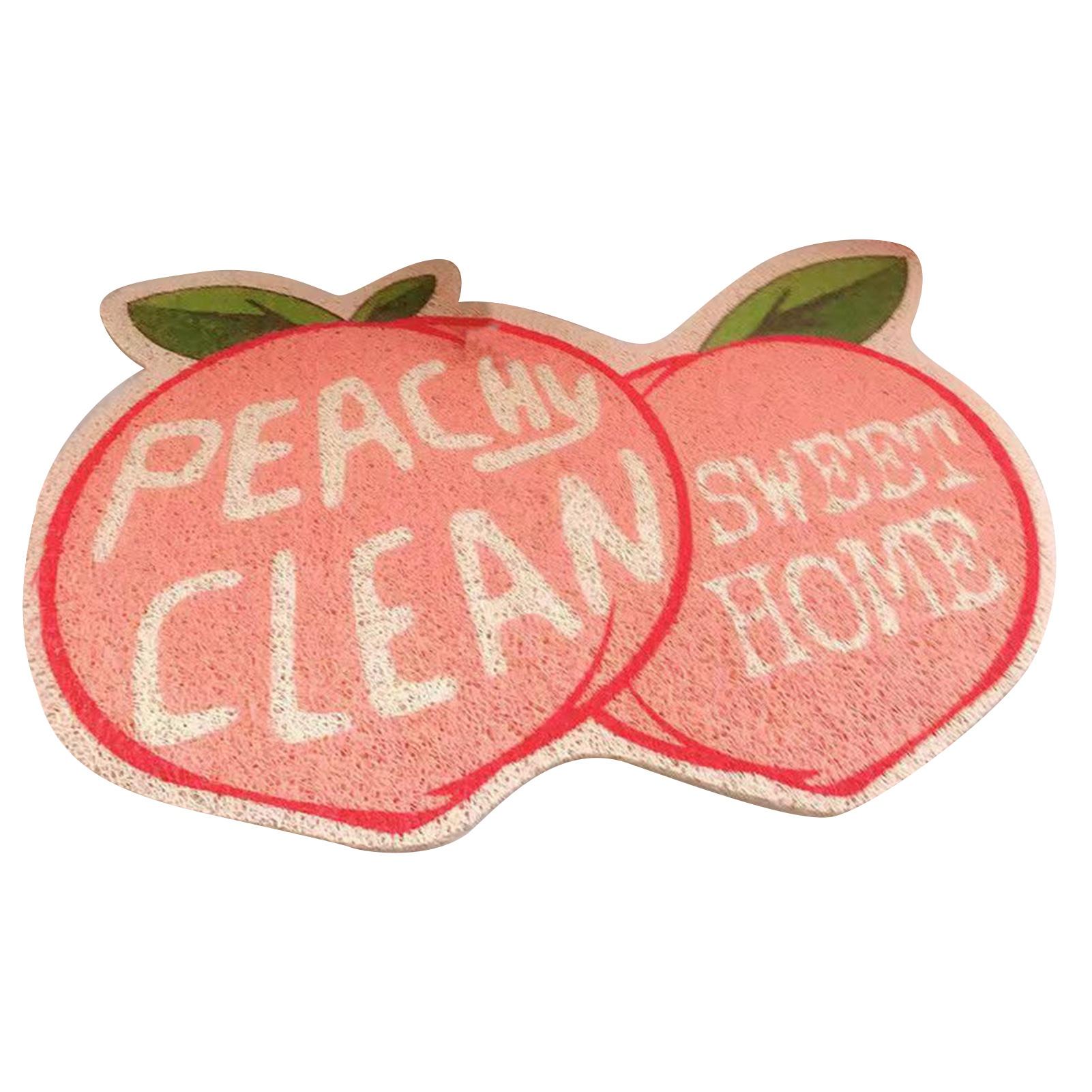 

Cat Litter Mat Fruit Shape Skid Resistance Flexible Easy to Clean Pet Food Catching Placemat for Pet Cat Cat Toilet Mat Cat Mat розовый